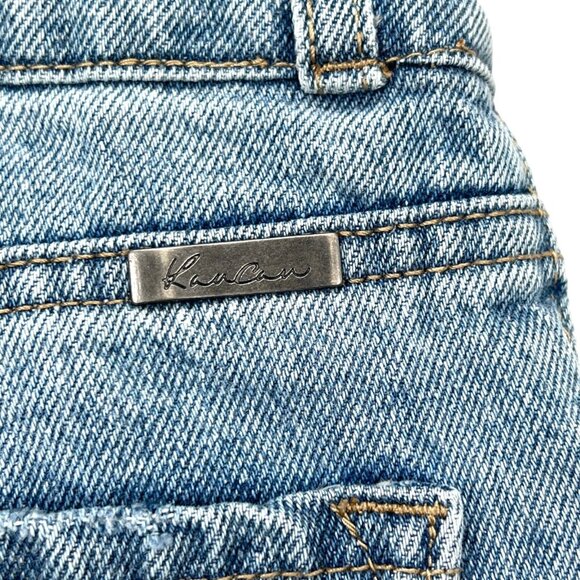 Kancan Women's Distressed High Rise Ankle Leg Blue Denim Jeans Size 7/27 - Picture 8 of 10